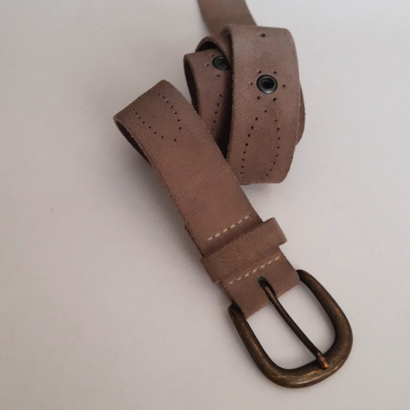 Vintage Accessories - Vintage Genuine Camel Suede Belt
